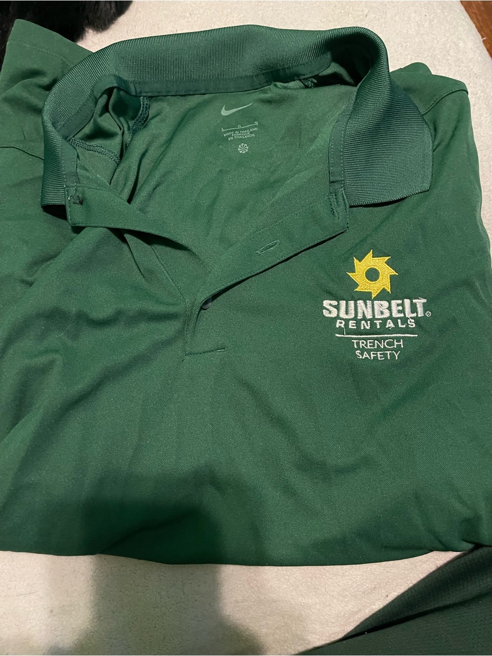 Nike Men’s Green/grey Sunbelt Rentals Embroidered Polos